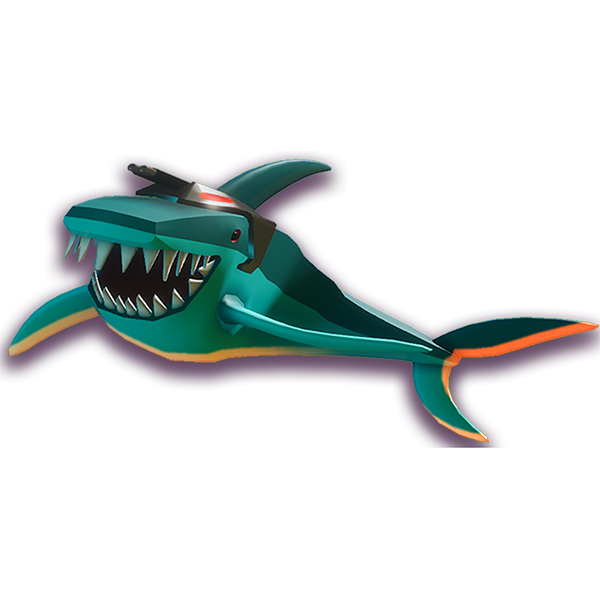 the laser shark from outer space known from the VR arcade game HotWire VR